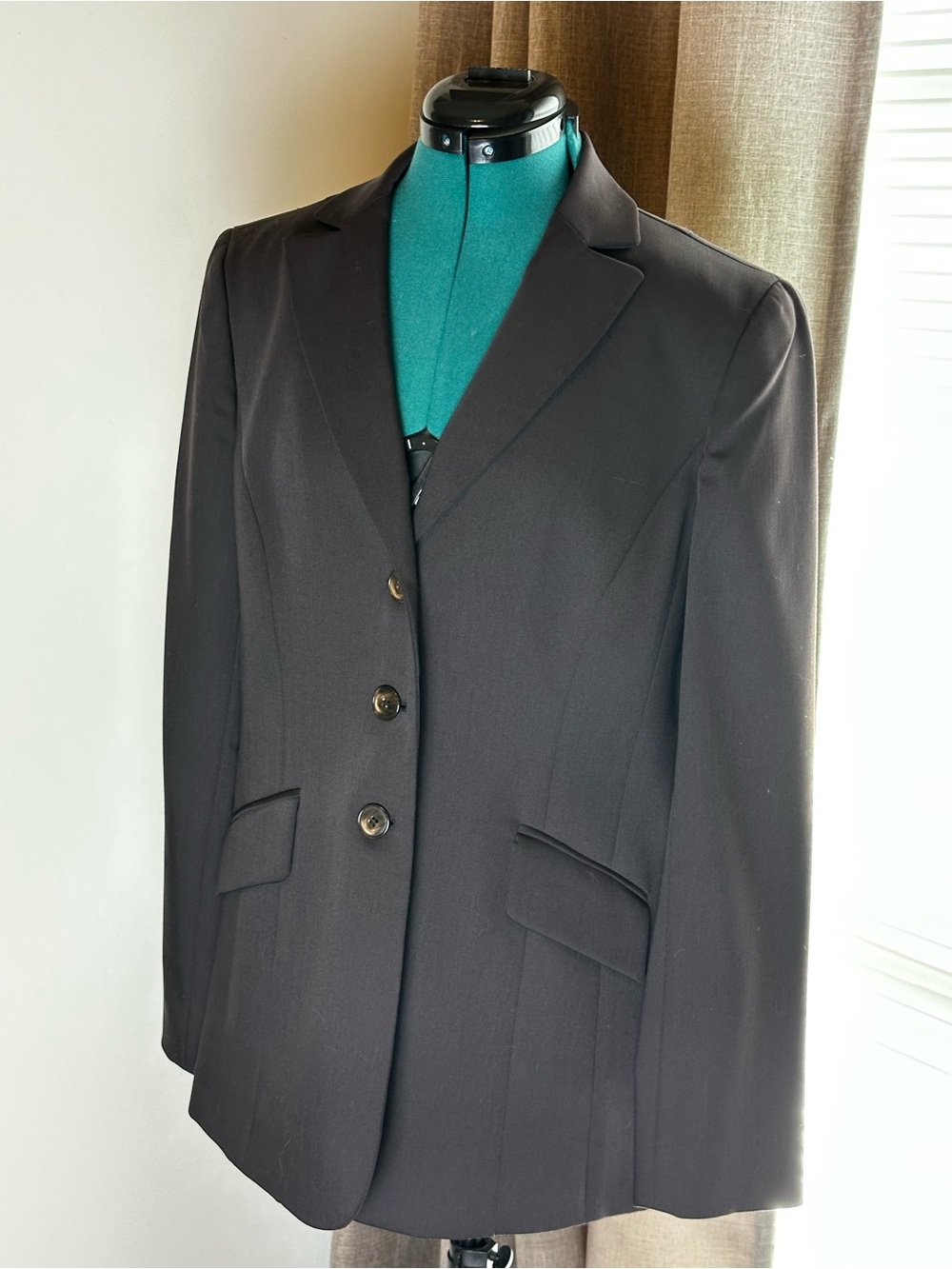 Jones New York Chocolate Brown Women's Structured Blazer